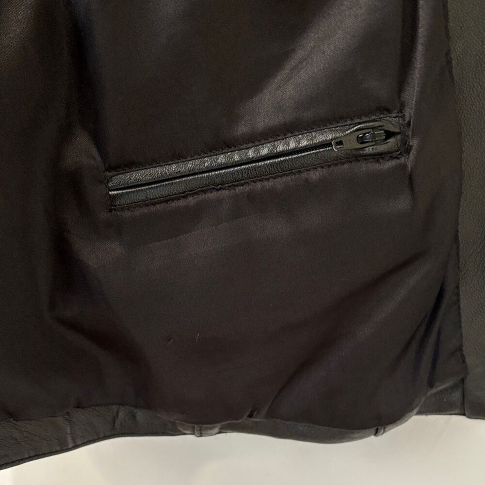 Wilson’s leather, black, genuine leather blazer jacket women’s large - Picture 5 of 11